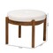 Baxton Studio Iliana Japandi Cream Boucle Fabric and Walnut Brown Finished Rubberwood Ottoman Footstool 228-12964-ZORO - alternate 7